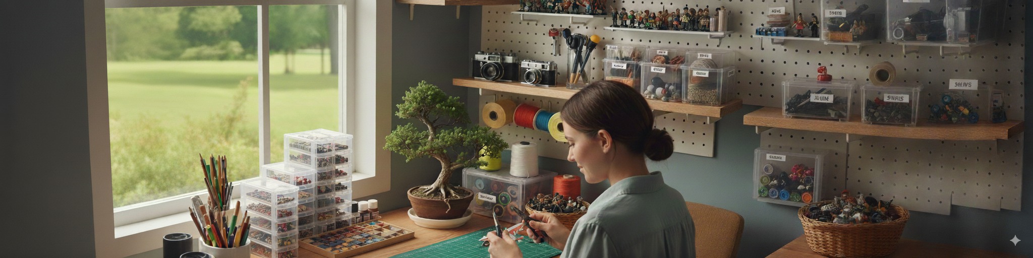 Woman crafting